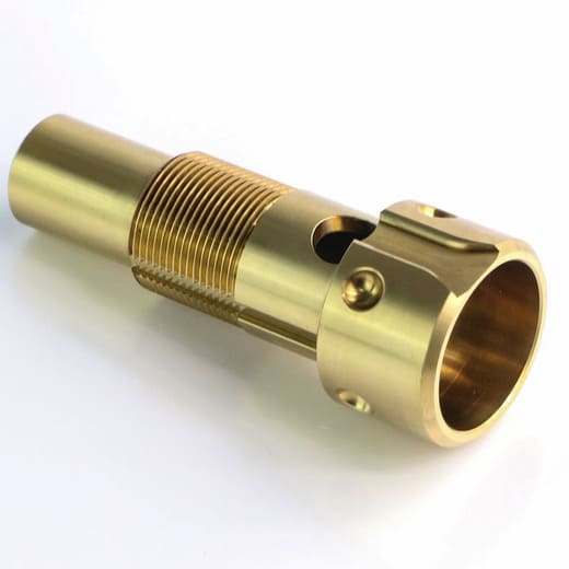 CNC machined brass connector made from Brass C360