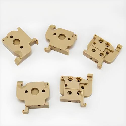 CNC machined PEEK plastic material sample