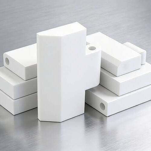 CNC machined PTFE Teflon plastic material sample