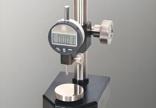 Height gauge checking precision CNC part height and datum position