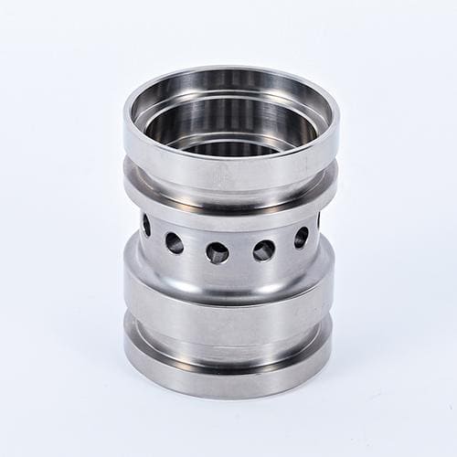 CNC machined stainless steel material sample